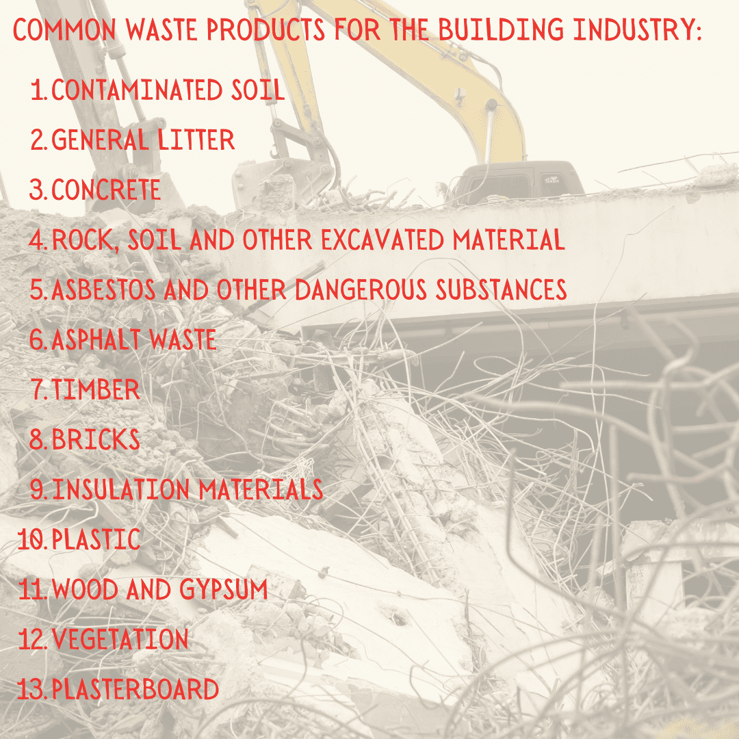 examples of construction waste